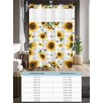 thumbnail image 6 of No Hook Cloth Fabric Shower Curtain with Snap in Liner, Sunflower Waterproof Shower Curtains Set with See Through Top Window, Farmhouse Grey Buffalo Check Floral Bee Bath Curtains Shower 60"x72", 6 of 6