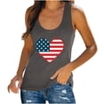 thumbnail image 1 of Camiseta Sin Mangas Para Mujer Tops Sin Mangas Blusa Casual Día de La Independencia Estampado de Moda Odeerbi  ODB162234, 1 of 6