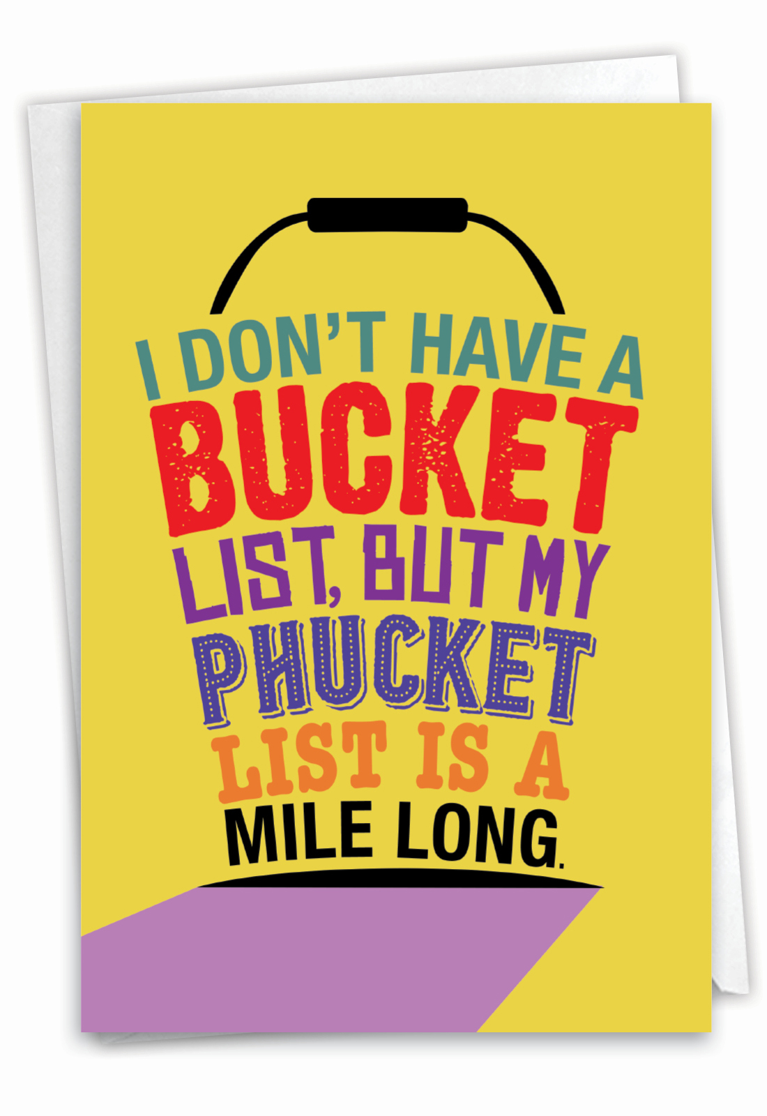 1 Funny Birthday Card with Envelope - Bucket List C9358BDG - image 1 of 6