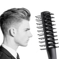 thumbnail image 2 of black  1pc Double Side Massage Comb Black Plastic Anti-tangle Brushes Wide Teeth Brush Wide Teeth Hairdressing Brush Double-sided Comb, 2 of 6
