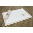 thumbnail image 2 of Embroidered Holly Christmas Tree Double-Layer Holiday Decorative Placemat (Natural+White Placemat 13"x19"-Set of 4), 2 of 5