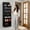Black, variant on 7 Tier over the Door Organizer, Hanging Shoe Rack for Closet with Dustproof Mesh Curtain, Behind the Door Narrow Shoe Holder Hanger for Sneakers, Boots