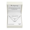 thumbnail image 3 of Fine Silver Plated Double Necklace Set with Simulated Diamonds Adult, 3 of 5