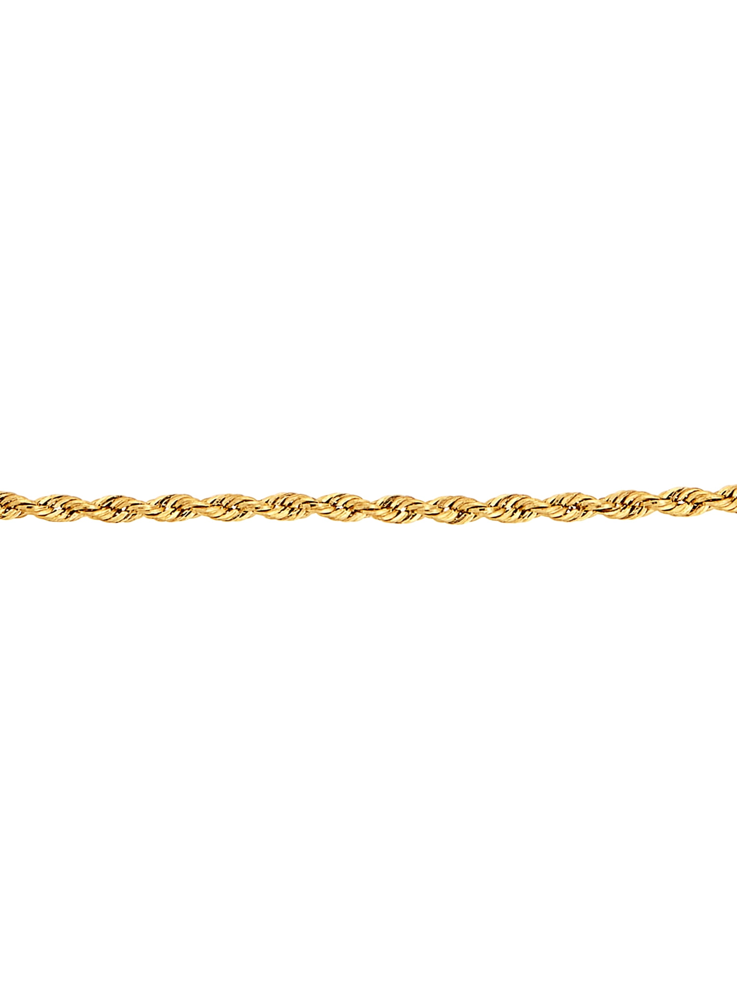 Brilliance Fine Jewelry 1.6MM 10K Yellow Gold Polished Rope Chain Necklace, 24