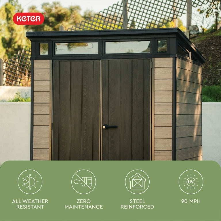 Keter 7x7 ft. Durable Resin Outdoor Storage Shed with Heavy Duty