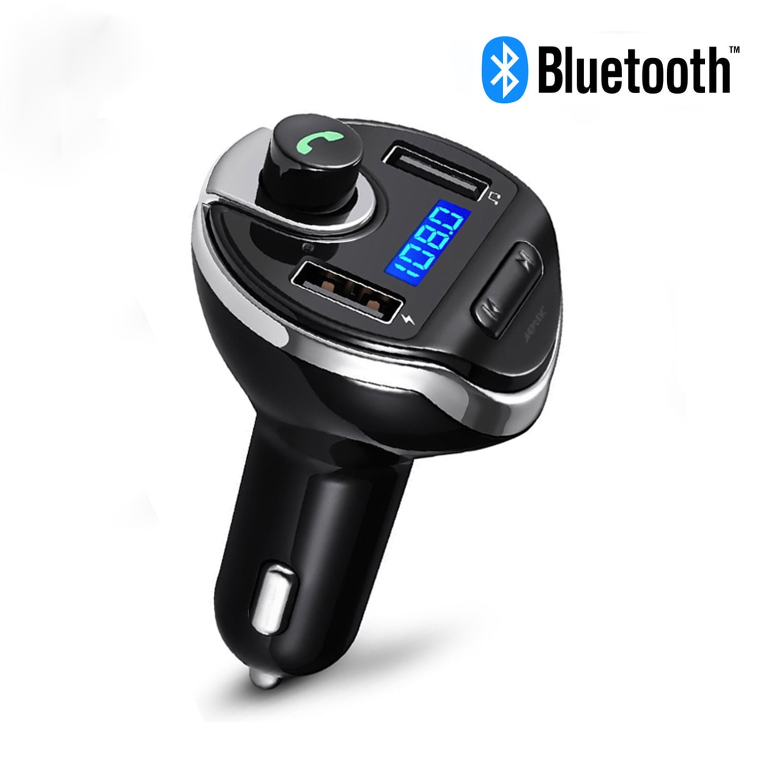 Jelly Comb Bluetooth Car Charger FM Transmitter, Dual Usb Car Charger Wireless InCar FM