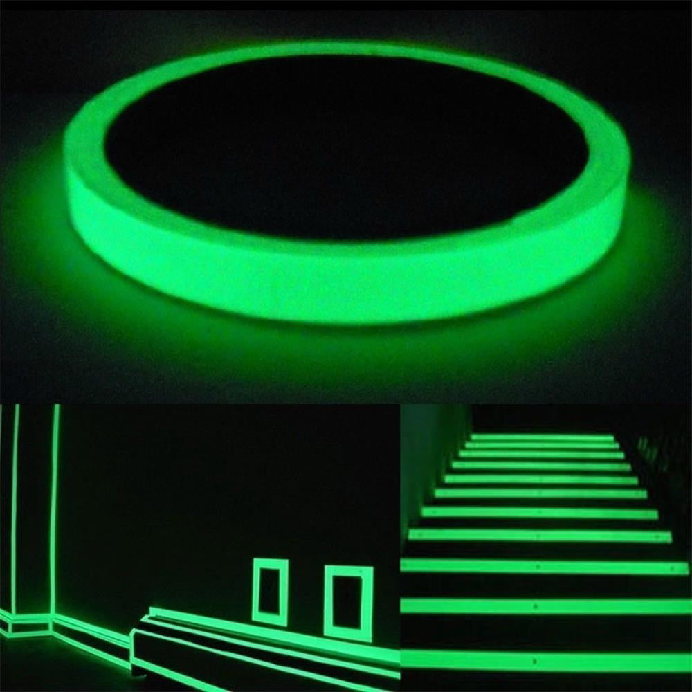 Glow In The Dark Self-adhesive Fluorescent Luminous Night Safety Sticker Tape 