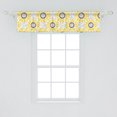 thumbnail image 2 of Ambesonne Yellow Window Valance, Sun Flower Nature Art, 54" X 12", Yellow Grey, 2 of 3
