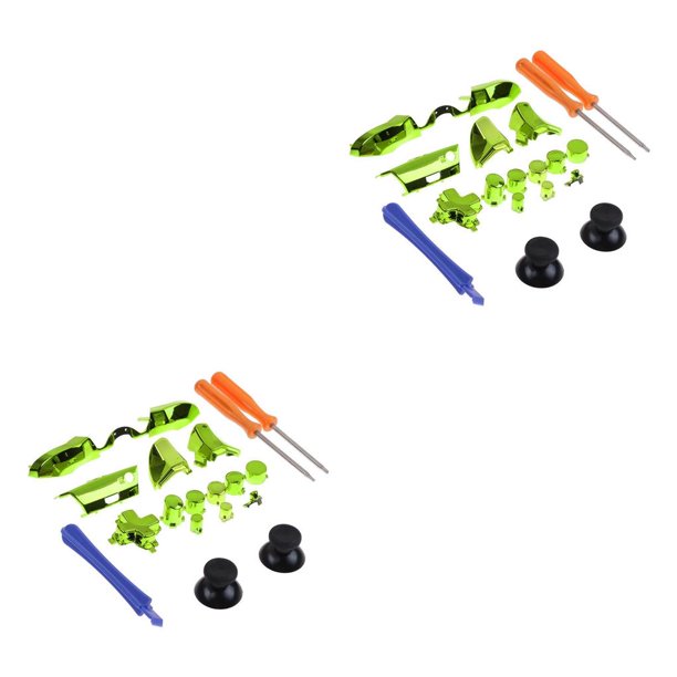 Tholdsy Juego de botones completamente chapados, gatillos de parachoques, reemplazo de destornillador Dpad LB RB LT RT para controlador Verde 2piezas