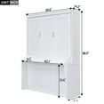 thumbnail image 6 of Newest Queen Size Murphy Bed with Shelf, White Cabinet Bed Includes Work Surface, Modern Fold-Down Bed Ideal for Home Office or Guest Room, 6 of 16