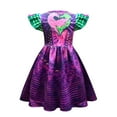 thumbnail image 2 of Girls Mal Costume Flying Sleeve Dress Halloween Party Cosplay Outfit, 2 of 7