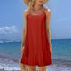 thumbnail image 2 of Mini vestido camisola sin mangas y sin espalda para mujer, para la playa, de poliéster, con volantes en el dobladillo, para cubrir el bikini, para llevar en vacaciones y en fiestas en la piscina., 2 of 7