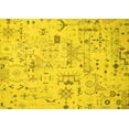 thumbnail image 1 of Ahgly Company Indoor Rectangle Abstract Yellow Modern Area Rugs, 2' x 5', 1 of 4