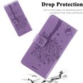 thumbnail image 4 of for Samsung Galaxy S20 Ultra Case Wallet Case with Kickstand Credit Card Holder Slots Cute Cat Butterfly & Tree Embossed Premium PU Leather Protective Phone Case with Wrist Strap,Lightpurple, 4 of 8