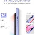 thumbnail image 4 of Liquid Silicone Case for iPhone 13 Mini - [Camera All-Round Protection] [Soft Microfiber Lining Anti-Scratch] 4 Layer Full Covered Shockproof Gel Rubber Phone Case Cover, 5.4", Lilac Purple, 4 of 14