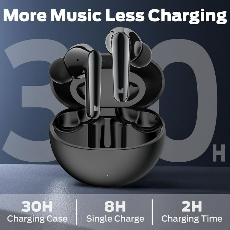 Monster Auriculares Inalámbricos Auriculares Bluetooth HiFi Stereo, Auriculares Inalámcon Reproducción De 30H, Llamada De Alta Definición, Control Táctil, Auriauriculares IPX6 Resistente Al Agua