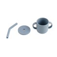 thumbnail image 1 of Silicone Toddler Cup with Handle Unbreakable Easy Clean Straw Baby Cup for 6 Months and Up Blue, 1 of 3