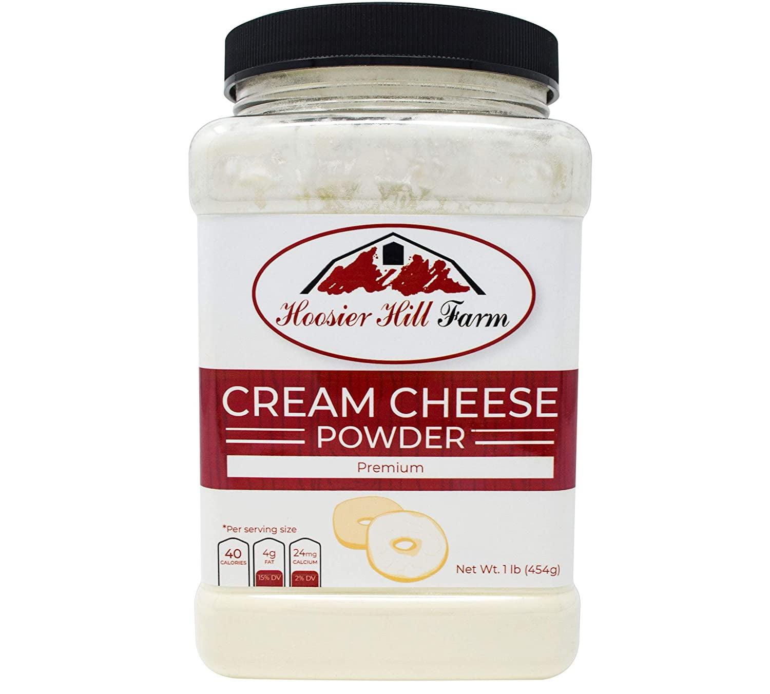 Hoosier Hill Farm Cream Cheese powder, Gluten Free and rBGH and rBST free. 1 lb