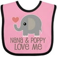thumbnail image 3 of Inktastic Nana and Poppy Love Me Boys or Girls Baby Bib, 3 of 4