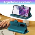 thumbnail image 3 of Furiet Argyle Wallet Case for Samsung Galaxy S20 5G 6.2 inch with Tempered Glass Screen Protector Wrist Strap Shoulder Strap, Card Slots Stand Phone Cover for S 20 20S UW S2O G5 Women Men Green, 3 of 8