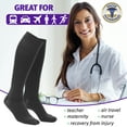 thumbnail image 7 of MDR Compression Socks Medical Knee High for Men & Women 20-30 mmHg 1 Pair Made in USA (13-15, Black), 7 of 7