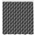 thumbnail image 3 of Ambesonne Abstract Shower Curtain, Scribble Round Spirals, 69"Wx70"L, White and Black, 3 of 3