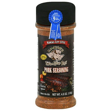 Three Little Pigs Kansas City Pork Seasoning, 4.8 oz (Pack of 6)