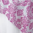 thumbnail image 2 of Efavormart Fushia Damask Flocking Square Tablecloth Overlay 90"x90" Square Tablecloth Cover For Wedding Party Event Banquet, 2 of 4