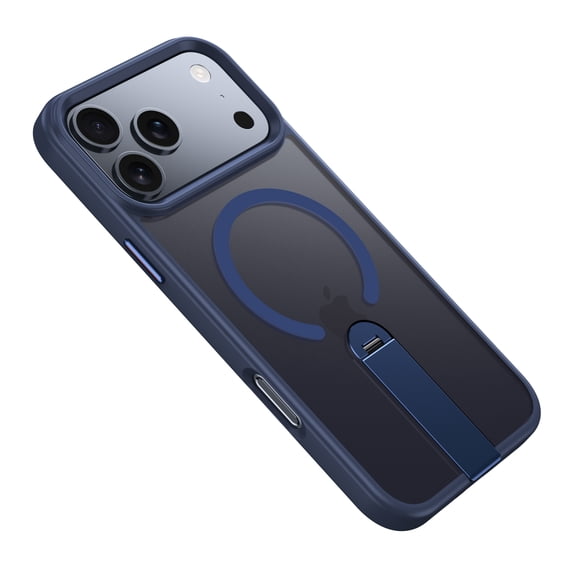 XNB Matte Shockproof Case for iPhone 17 Pro and 17 Pro Max, 360° Rotatable Kickstand,Compatible for MagSafe, Slim Protective Cover,Translucent
