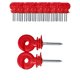 thumbnail image 5 of 100 piezas de aisladores de tornillo para cercas eléctricas, aisladores de cerca para granjas, fáciles de instalar, prácticos aisladores de postes de Rojo, 5 of 9