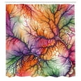 thumbnail image 4 of Ambesonne Colorful Shower Curtain, Trippy Scene Jumble Sky, 69"Wx75"L, Lilac Orange Sea Green, 4 of 4