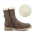 thumbnail image 2 of DREAM PAIRS Women's Warm Comfort Mid Calf Fashion Winter Snow Boots LEPORE BROWN Size 6.5, 2 of 7