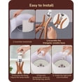 thumbnail image 3 of Lámpara EDISHINE 44.5 cm Trípode Base de Madera Pantalla de Lino Beige 110V, 3 of 8