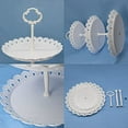 thumbnail image 5 of 4pcs Plastic Cake Stands Set Cake Holder for Wedding Birthday Party Baby Shower (White), 5 of 6