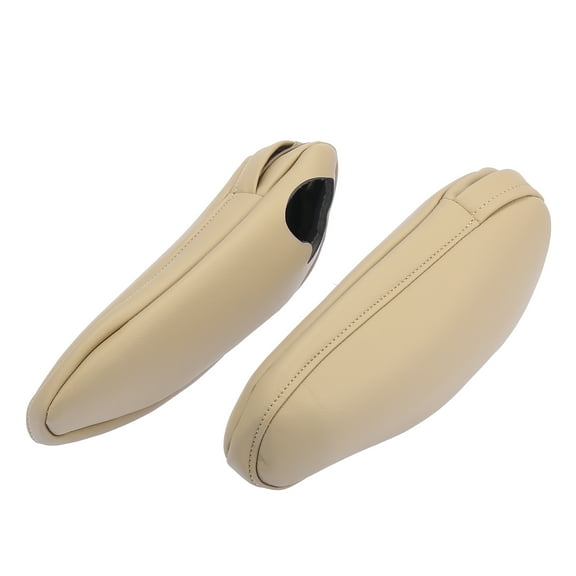 Unique Bargains Pair Vehicle Center Seat Armrest Cover Microfiber Leather Beige for Toyota Sienna 2011-2018