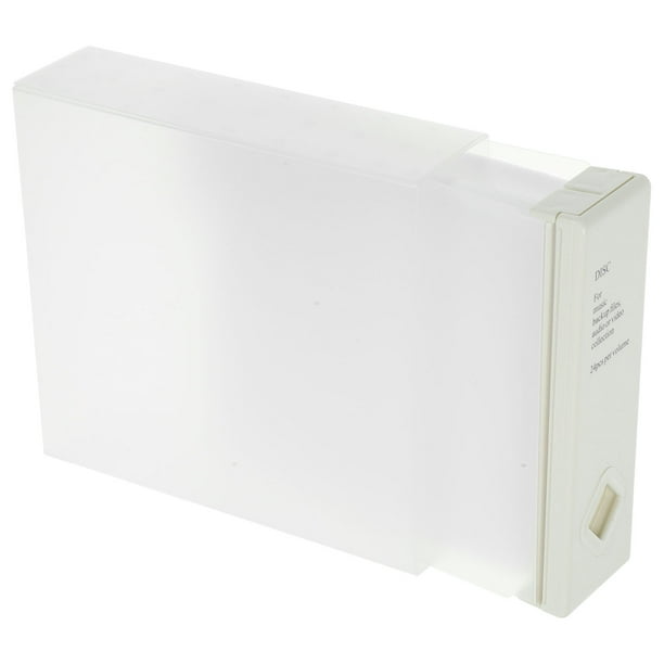 Estuche de plástico para CD con capacidad para 24 DVD, estuche portátil para CD, bolsa de almacenamiento para discos