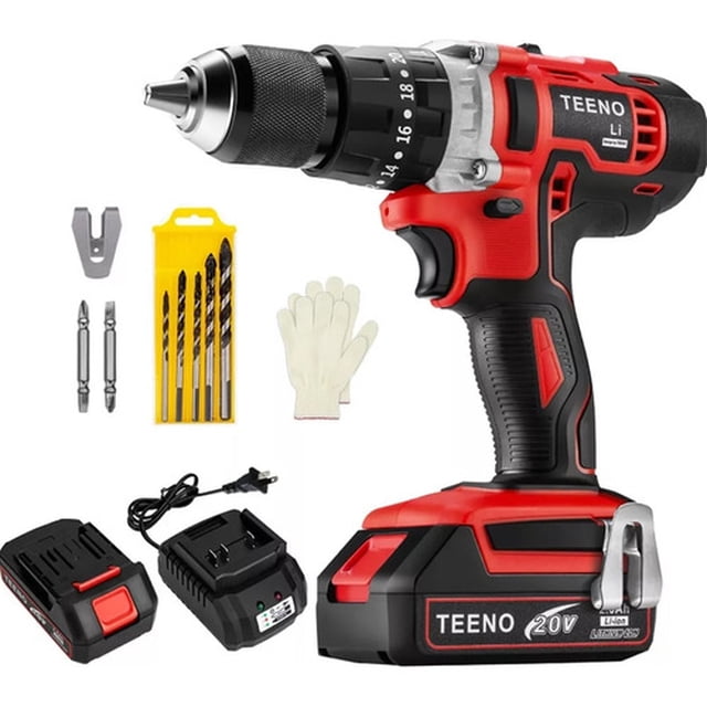 Taladro Atornillador 1/2 1*2.0ah Batería Liti 20v Teeno-916