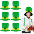 thumbnail image 3 of DJN St. Patrick's Day Top Hat Green Irish Magician Hat with Shamrock Theme Party Hat C One Size, 3 of 6