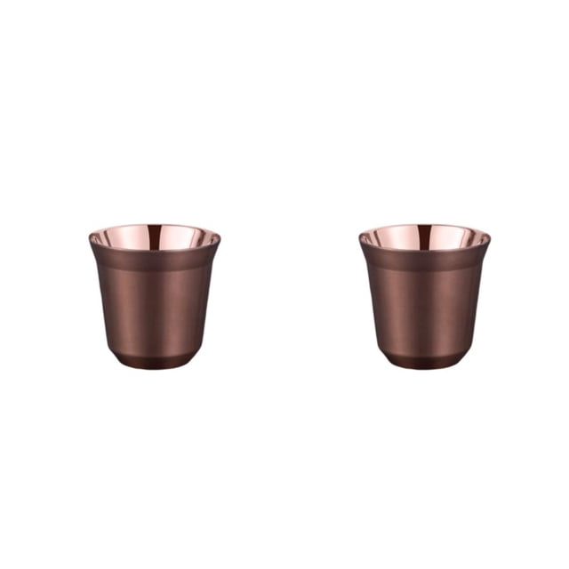 Wosthever Tazas de café con aislamiento de doble pared, botella para lavavajillas, 80ML, té, leche, anillo para beber, taza aislante para la Type5 NO5