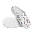 thumbnail image 3 of Wukai Funny Kawaii Unicorns Dancing Print Women's Indoor Bedroom Slipper Slip On Shoes, Unisex House Shoes with Anti-Skid Sole for Men, Gift for Women Men-35/36, 3 of 7