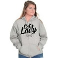 thumbnail image 5 of Cat Lady Officially Certified Funny Zip Hoodie Sweatshirt Women Brisco Brands S, 5 of 5