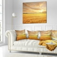 thumbnail image 2 of Designart Large Field under Cloudy Sky - Landscape Printed Throw Pillow - 16x16, 2 of 4