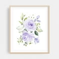 thumbnail image 2 of Purple Flowers, Watercolor Flowers, Purple Roses, Greenery, Gender Neutral Nursery - Illustration Unframed Wall Art Print 11 x 14 inches, 2 of 13
