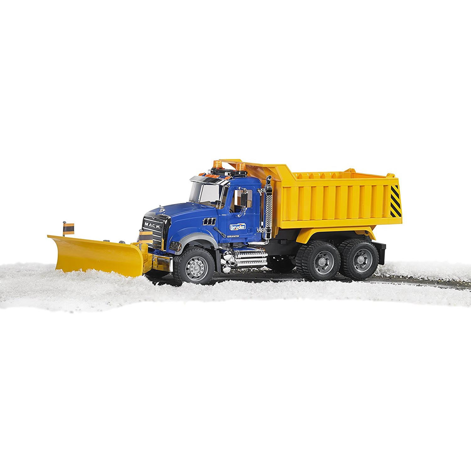 Bruder Toys Kids Mack Granite Dump Truck with Snow Plow Blade 02825 NEW.