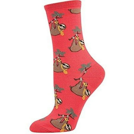 - socksmith women's socks sloth bling crew raspberry 1pair