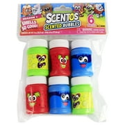 Scentos Scented Bubbles Multi-Color Party Favors, 6 Count, Birthday