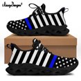 thumbnail image 1 of Noisydesigns - Zapatillas deportivas informales de verano para hombre con estampado artístico de la bandera estadounidense, amortiguación, cordones resistentes al desgaste, cómodas, 1 of 6