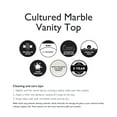 thumbnail image 5 of Cultured Marble Vanity Top – 61-Inch Double Bowl Sink 4-Inch Centerset with Integrated Backsplash – Reinforced Packaging – Ivory Swirl, Design House, 597401, 5 of 14