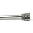 thumbnail image 2 of SN-51 Single Cut 1/4" x 1/4" Solid Carbide Burr Bur Tool Die Grinder Bit 1/8" Shank, 2 of 6