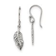 thumbnail image 1 of Sterling Silver Leaf Dangle Earrings (31 X 6.7) Made In Thailand qe13484, 1 of 5